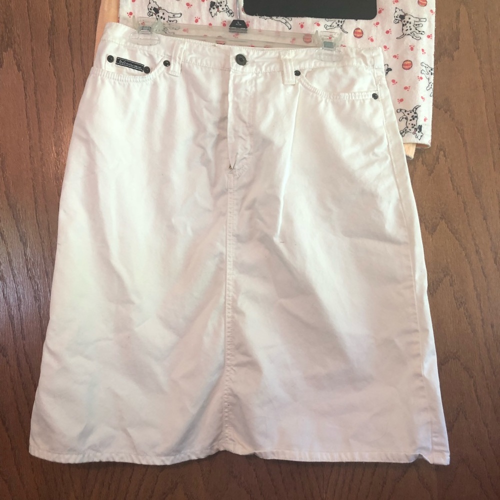 Dolce and Gabbana White Skirt